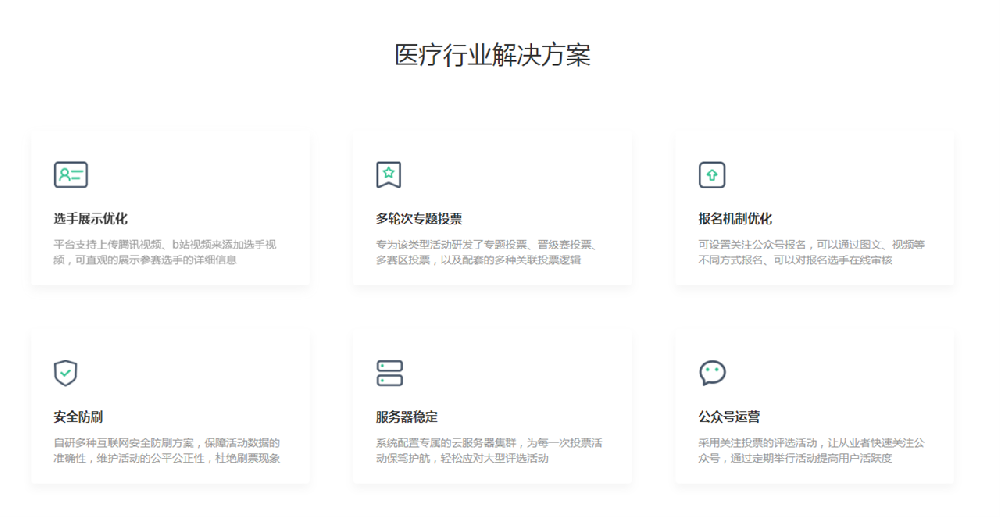 医疗行业评选解决方案